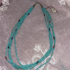 Elegant Multi-Strand Turquoise Necklace
